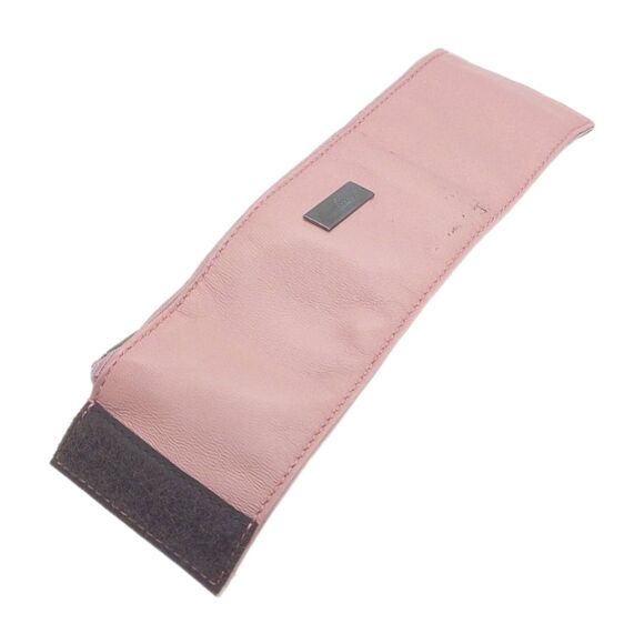 Gucci >RARE< Soft Pink Leather Wraparound Zip Wrist Wallet Cuff w/ COA, Vintage - Picture 3 of 10